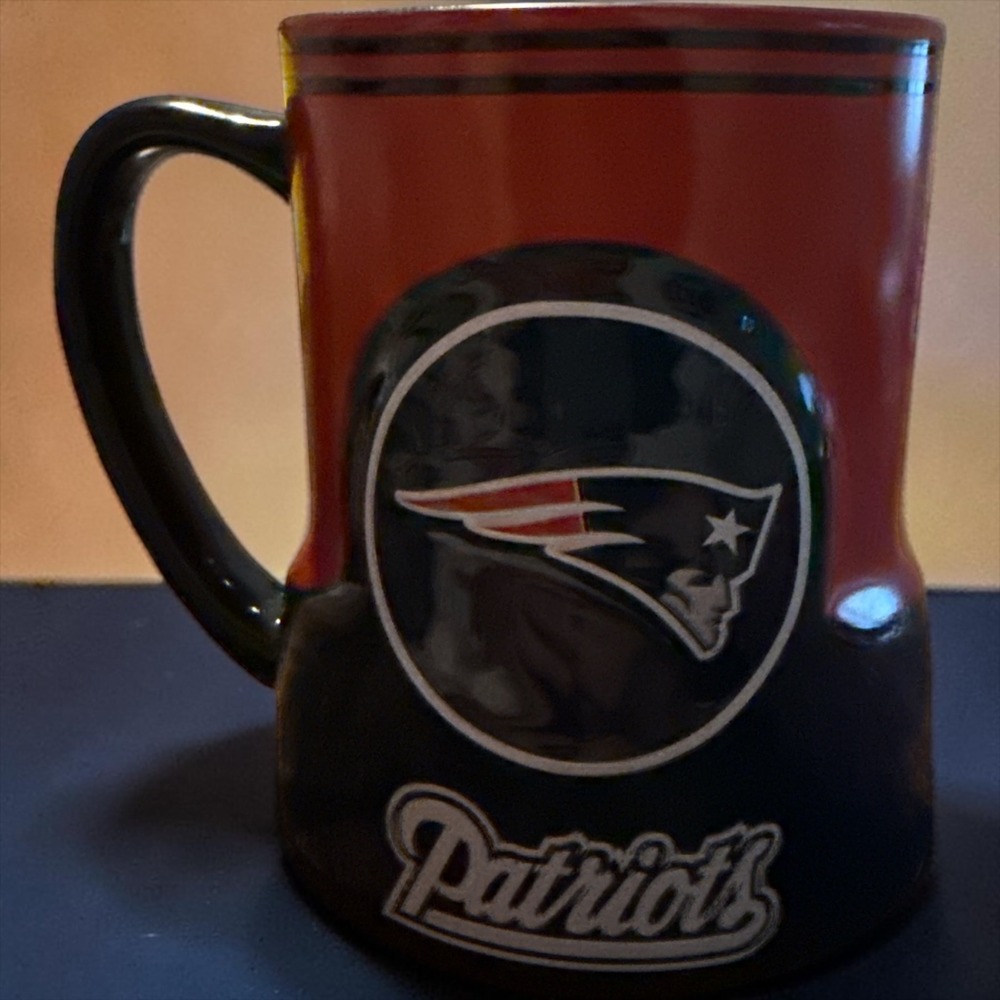 New England Patriots NFL Coffee Mug Boelter Brands Red Navy Blue Ceramic 2012